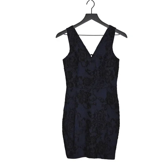 NWT Armani Exchange Navy Blue/Black Lace Dress Size S - Picture 1 of 5